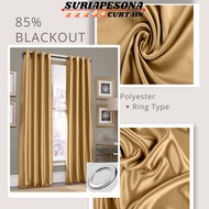 G2-Ready Made Curtain!!! Siap Jahit Langsir ,Langsir RAYA Kain Tebal (RING/EYELET) Colours Royale Brown 85% blackout Polyester Material