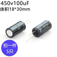 450v100uf Volume 18x30mm Aluminum Electrolytic Capacitor 100uf 450v 450v100mf 450vdc 100mfd 100uf450