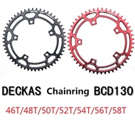 DECKAS Round 130BCD 50T/52T/54T/56T/58T Cycling Chainring MTB Bike Chainwheel Crankset Plate BCD 130mm tooth plate