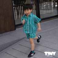 T!NY Kidswear - Stripe Dachshund Shirt Set เซตเสื้อ-กางเกงลายทางน้องหมาดัชชุน