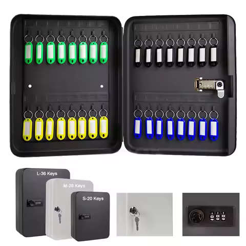 Password Multi Key Lock Box Keys Safe Storage Box Lock Spare Car Keys Organizer Box For Home Office