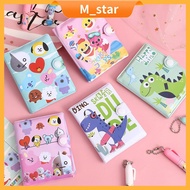 Buku Dairy Kancing Sampul Karakter/Memo+Pen/Buku Pen Mini lucu Imut/Notebook BTS/Memo Dairy BT21