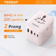 TESSAN Universal Power Travel Adapter Plug with 4 USB Worldwide All in One Wall Charger Converter