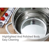 [READY STOK] 32CM 3 Layer High Quality Multi-Function Stainless Steel Steamer Pot Cookware