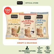 ขนมอบกรอบ อัลมอนด์ชิปส์ ขนมคลีน แคลต่ำ ไม่ทอด De La Lita Almond Chips