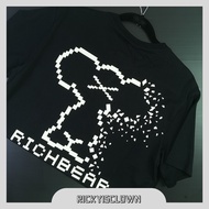 国潮 RICKYISCLOWN RIC RICHBEAR破碎数码小熊基础短袖(男女同款)/ RICKY IS CLOWN Digital Bear Oversize T-shirt(Unisex)