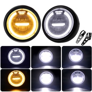 For Cafe Racer Bobber Iron Motorcycle LED Headlamp Refit Motorbike Distance Light Motorcycle Accesso