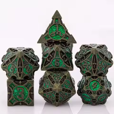 Full Set Dice for Dungeons and Dragons - DnD Dice - Polyhedral Dice RPG Dice Gift- D20 D12 D10 D8 D6