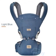 Milly เป้อุ้มเด็ก 6 in 1 ผ้าคอตตอน100% เกรดพรีเมี่ยม แถมฟรี ผ้าซับน้ำลาย 3 ชิ้น หมวกกันแดด Baby Hip