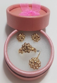 10k.gold.ring, earring and pendant
