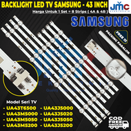 Backlight TV Samsung 43 Inch UA43J5000 UA43T6500 UA43J5100 UA43J5200 UA43J5202 UA43J5250 UA43M5000 UA43M5100 UA43M5050 UA43M5200