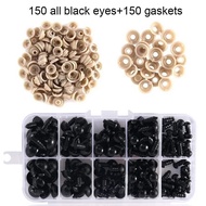 150pcs DIY Doll Safety Eyes Multiple Sizes DIY Craft Stuffed Animals Resin Button Eyes for Plush Toy
