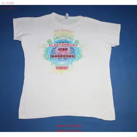 2011 Glastonbury Festival T Shirt Elbow Pendulum Paolo Nutini Women's 2XL vintage Washed Comfortable