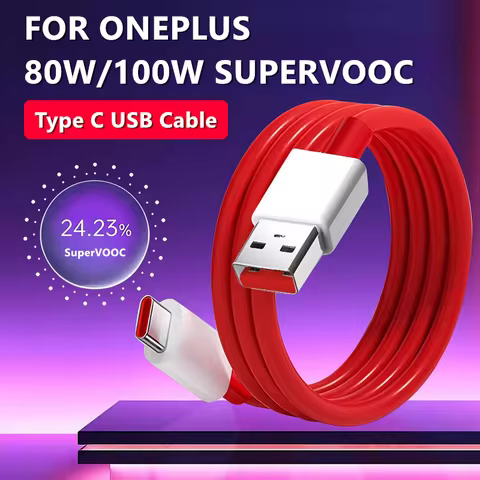 100W 80W SuperVOOC Type C USB Fast Charging Cable For OnePlus 9 10 Pro 11 12 13 Nord 2T 3 4 5 CE 2 3