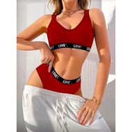 [68-120kg] Plus Size 2 pcs Women's Nightdress/swim wear Stretch Activewear Tank Top & Panty Set for 