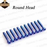 Flawless-Ti Gr5 Titanium Alloy Vespa Sprint 150ฝาปิดเครื่องยนต์ Bolt Fasteners M6สำหรับรถจักรยานยนต์สกู๊ตเตอร์มีชิ้นส่วน