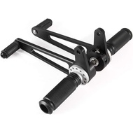 Motorcycle Cafe Racer CNC Aluminum Rear Sets Foot Pegs in Black Style 1 for Custom Bobber CB125 CB35