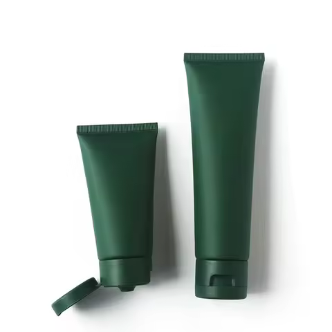 50ml 100ml Frosted Green Squeeze Bottle Empty Matte Cosmetic Soft Tube Shampoo Lotion Cream Travel R