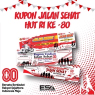 80th Indonesian healthy walking coupon. undian coupon