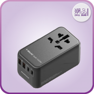 MOMAX - 100W GaN 快充通用旅行轉插 5 Port (3C2A) PD 1-World 全球旅行通用萬用 快充充電插座 轉換插頭 旅行充電器 黑色 - UA10UKD [香港行貨]