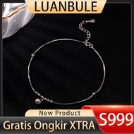 LUANBULE Silver Lucky Bead Bell Anklet S999 Women's Jewelry Wholesale