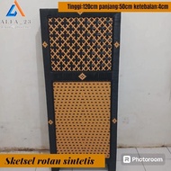 NEW (Height 120cm) synthetic rattan screen room divider rattan room divider partition prayer room di