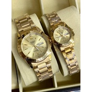 (Ready stock Malaysia) CASIO _ Couple Quartz Watch 50M WR Day Date & Stainless Steel Couple watch