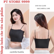 Detachable strapless 2-strap crop top Pt store A631 Thin padded bra made of rubber combined with thi