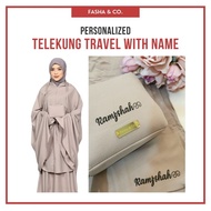 Telekung Travel Clairé (FREE Beg Berzip &amp; Box) Personalized Custom Made with Name