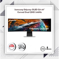 Samsung Odyssey OLED G9 49" Curved Dual QHD 240Hz 0.03ms FreeSync Premium Pro Smart Gaming Monitor with HDR400 / Silver