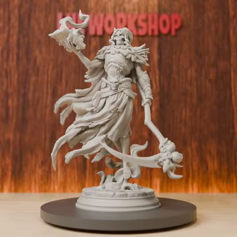 Lich of the Restless Grave Miniatures | 28mm-75mm | Resin 3D Printed DND Pathfinder Mini | Unpainted