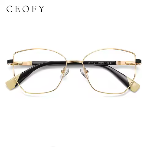 Ceofy Women Glasses Frame Vintage Myopia Optical Prescription Eyeglasses Frames Women 2022 Stylish E