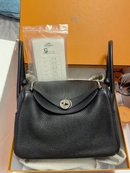 Lindy 26 黑銀 Noir PHW Stamp U, TC皮