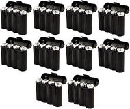10 AA/AAA / CR123A Black Battery Holder Storage Cases