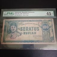 uang kuno ori 100 rupiah tahun 1947 pmg