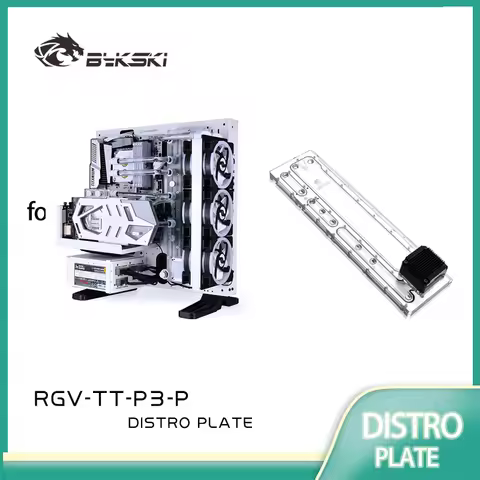 BYKSKI RGV-TT-P3-P Distro Plate Reservoir use for Thermaltake Core P3 Computer case /Make Pipeline L