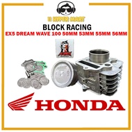 Block Racing King Drag EX5 DREAM / WAVE 100 50mm / 53mm / 55mm / 56mm Full Set