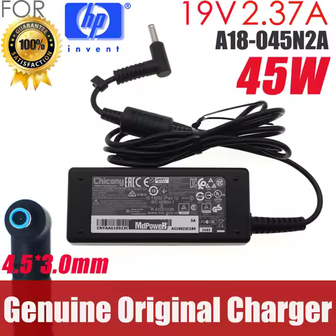 Genuine Chicony 19.5V 2.37A 45W A18-045N2A AC Adapter Charger for HP MSI laptop moniter 4.5*3.0mm AG