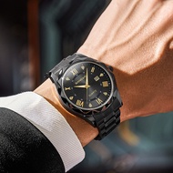 LIGE Jam Tangan Watch Men Fashion Quartz Waterproof Stainless Steel Luminous Men Watch