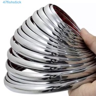 FISHSTICK Car Chrome Trim Strip Soft Exterior Trim Sticker Guard Anti-collision Strip Universal Door