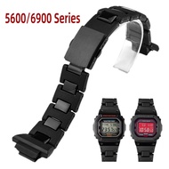 For DW-6900 DW-5600 Plastic Steel Watch Strap DW-5610 GW-M5610 GW-B5600 Watch Band Stainless Steel W