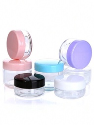 10 件化妝品包裝容器,適用於膏霜、乳液、樣品、獨立、帶蓋面霜罐
