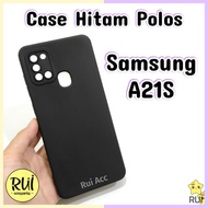 Case Hitam Samsung A21s Softcase Polos Lentur Silikon HP Black Matte