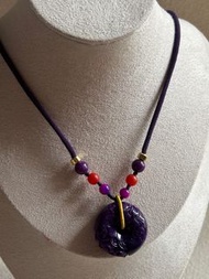 清貨特價蘇俱來厚裝紫色平安扣吊墜頸鏈