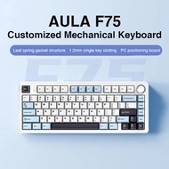 AULA F75 75 Keys 2.4G Wireless/Bluetooth/Wired 75% Layout OEM Profile Gasket Structure RGB Customize