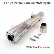 Escape Moto Exhaust Motorcross Pitbike Motorcycle Muffler Pipe Modified Chrome For CRF230 Z900 BMW C