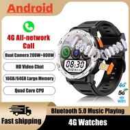 2023 New 4G Network Net Dual Camera Smart Watch Wifi Sim Call 4GB RAM 64GB ROM 800mAh Battery GPS NFC Android Smartwatch Pk Dw88/Dw89