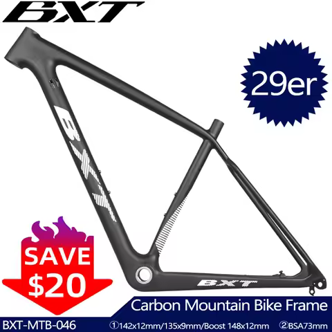 BXT 29er Carbon Frame for Mountain Bike, Boost Frame, MTB Frame,Boost 148mm BSA Thru axle