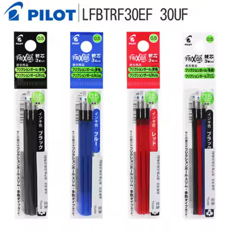 Pilot FriXion Ball Gel Multi Pen Refill - 0.5 MM 3 Refills/Lot (1 Pack) Black/Red/Blue LFBTRF-30EF