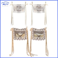 ❤ itechcool  2Pcs Newlywed Reception Chair Tags Reusable Wedding Aisle Seat Markers Multi Purpose fo